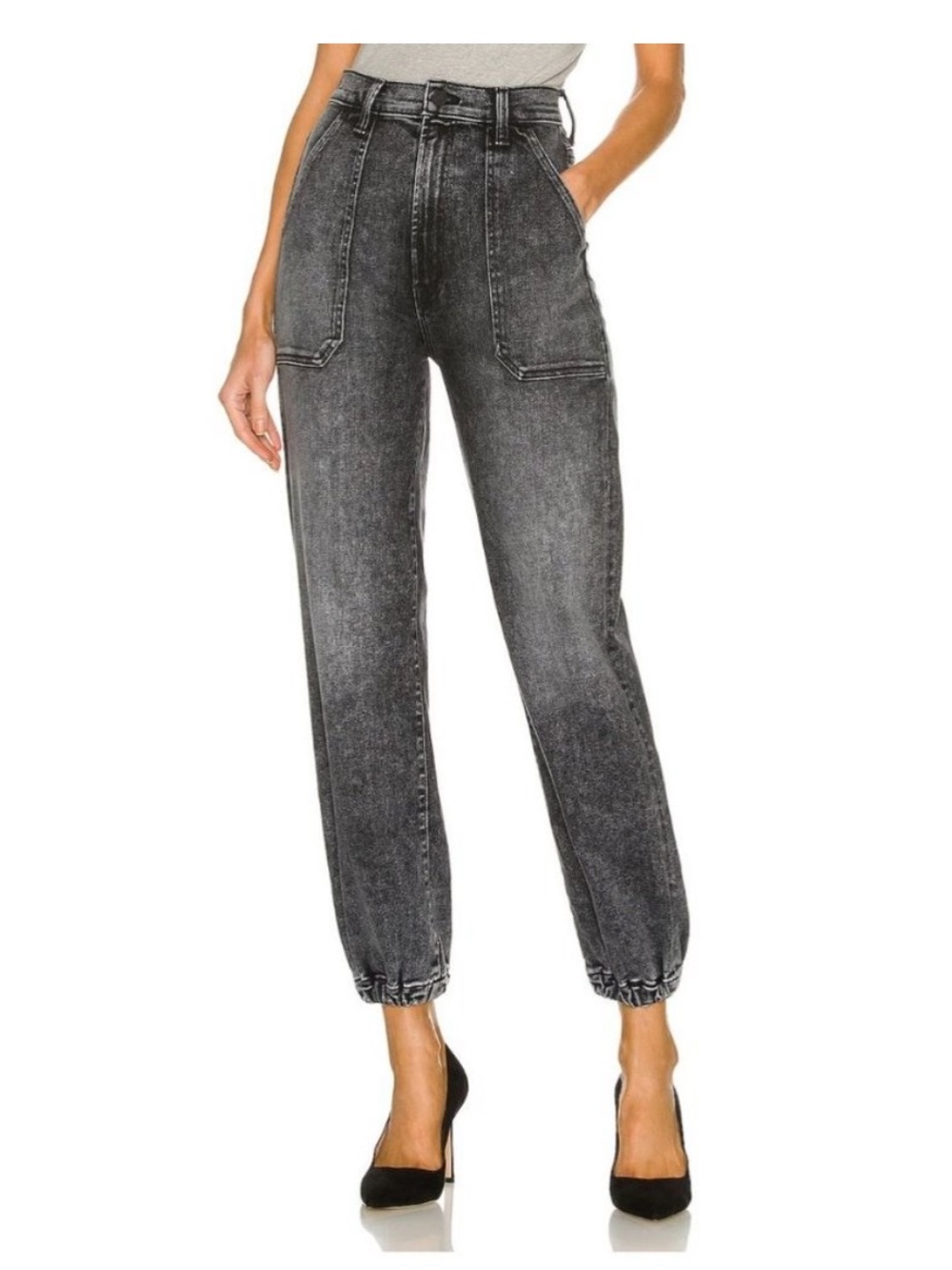 MOTHER The Wrapper Patch Springy Ankle Jeans Train Stops Women’s Size 32